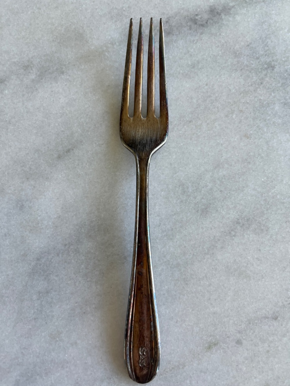 Vintage S&S Cafeteria Dinner Fork Stainless Steel - Silver
